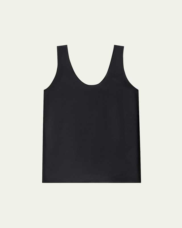 Scoop-Neck Silk Tank Top